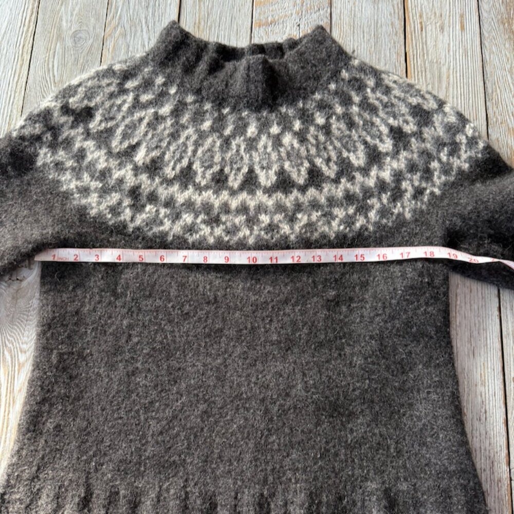 Gotland Wool Sweater. Hand Knitted One Of A Kind LIKE NEW